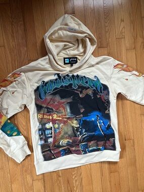 Goodstped Graphic Cream Hooded Sweatshirt